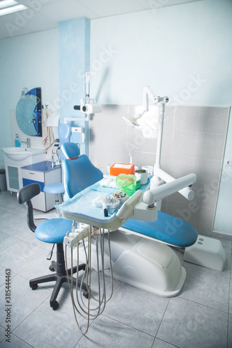 Dentist chair. Interior of dental clinic