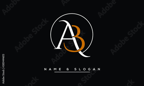 AB, BA, A, B  Abstract Letters Logo Monogram
