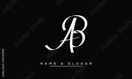 AB, BA, A, B  Abstract Letters Logo Monogram