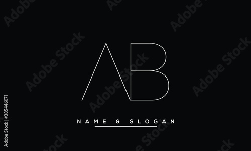 AB, BA, A, B  Abstract Letters Logo Monogram