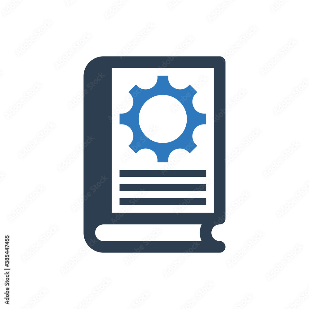 library option icon - Book setting icon library option icon - Book setting icon