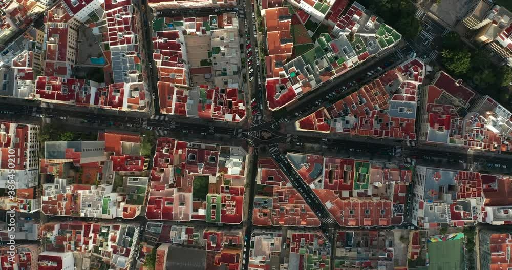 Summer day cityscape aerial panorama spain, Tenerife, Santa cruz de tenerife.