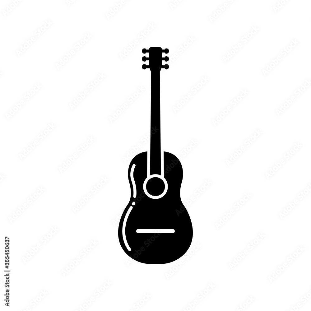 Fototapeta premium acoustic guitar symbol. Design template vector