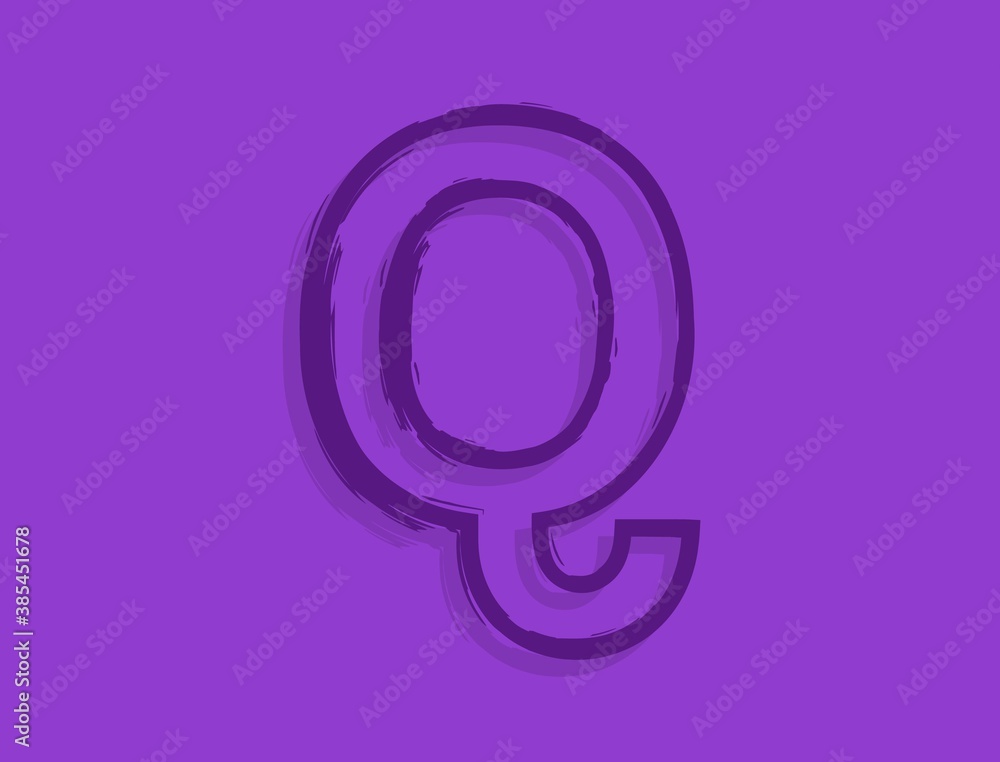 Q letter font, hand drawn brush stroke. Modern, elegant calligraphic design. For design element, logo, creative poster etc. Vector illustration Q letter font, hand drawn brush stroke. Modern, elegant calligraphic design. For design element, logo, creative poster etc. Vector illustration