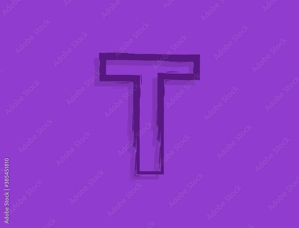T letter font, hand drawn brush stroke. Modern, elegant calligraphic design. For design element, logo, creative poster etc. Vector illustration T letter font, hand drawn brush stroke. Modern, elegant calligraphic design. For design element, logo, creative poster etc. Vector illustration