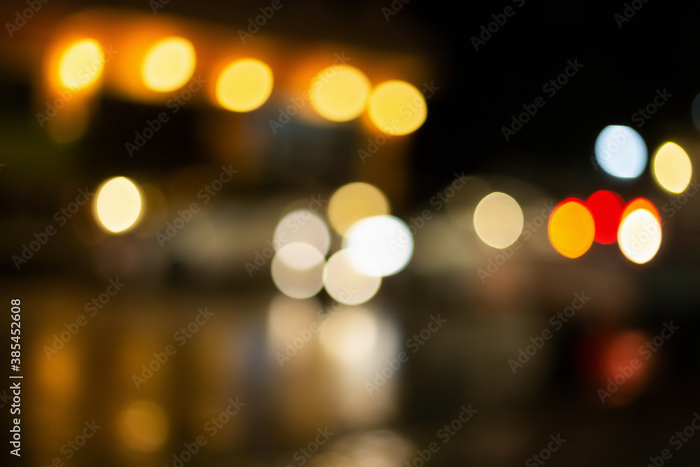 Christmas and Happy new year on blurred bokeh lights on black background. Christmas and Happy new year on blurred bokeh lights on black background.