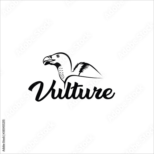 vulture logo design template silhouette vector icon