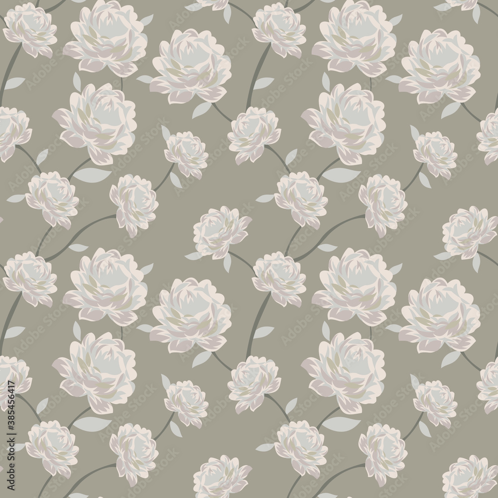seamless vector flowers pattern   on  background