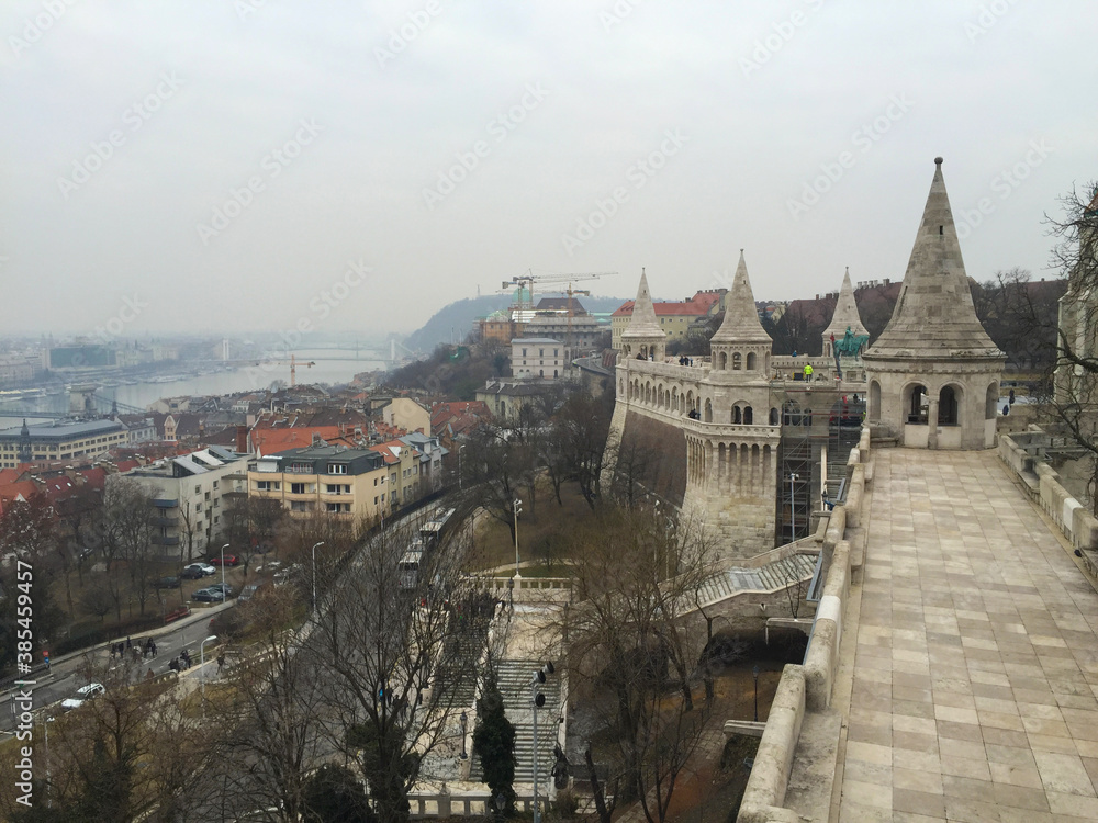 Fisherman's bastion in Budapest Hungary