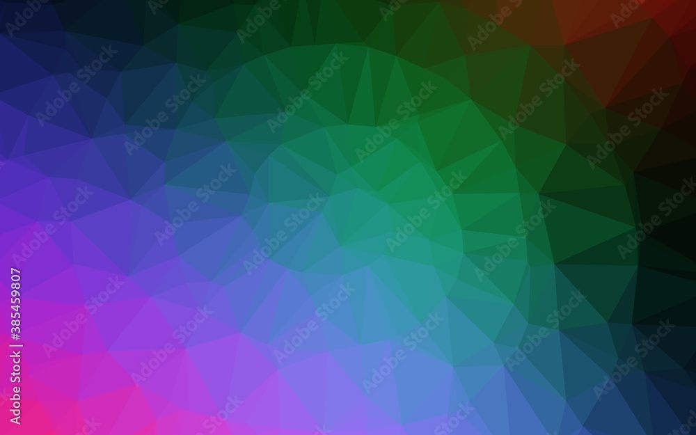 Dark Multicolor, Rainbow vector low poly texture.