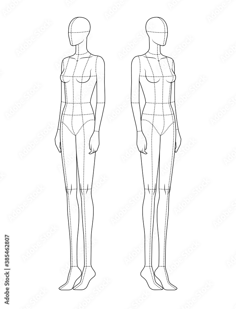 Womens Fashion Figure 9-Heads - Three quarter
