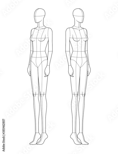 Womens Fashion Figure 9-Heads - Three quarter
