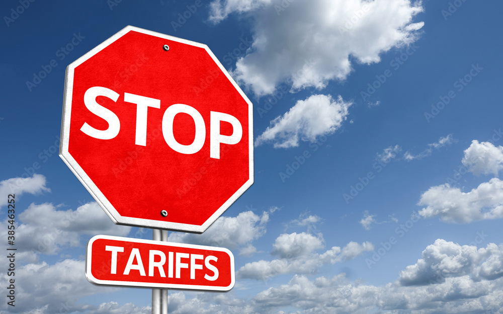 Stop Tariffs - US Traffic sign information Stop Tariffs - US Traffic sign information