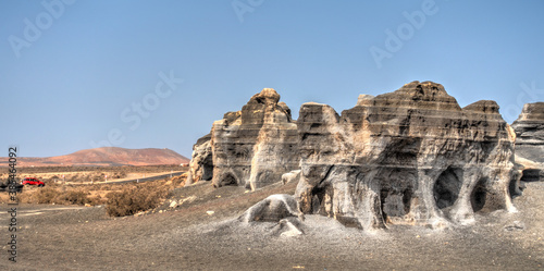 Volcanic landscape in the countryside of Lanzarote Island