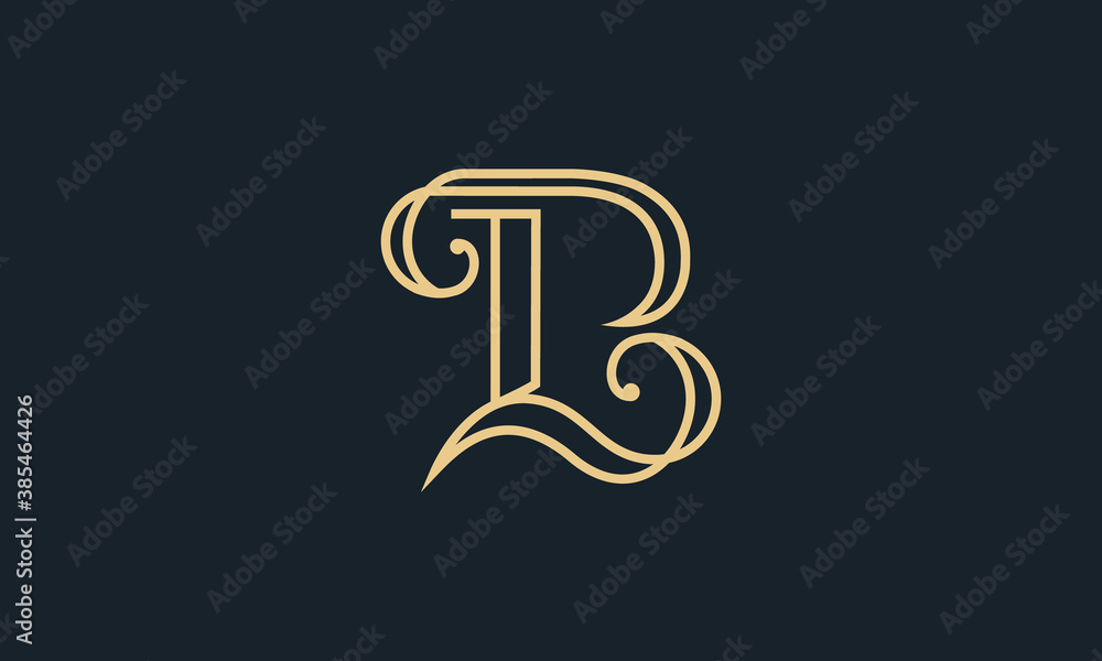 Creative Vector Illustration Logo Design. Initial Line Letter B, Letter T, and Letter i Concept. Creative Vector Illustration Logo Design. Initial Line Letter B, Letter T, and Letter i Concept.