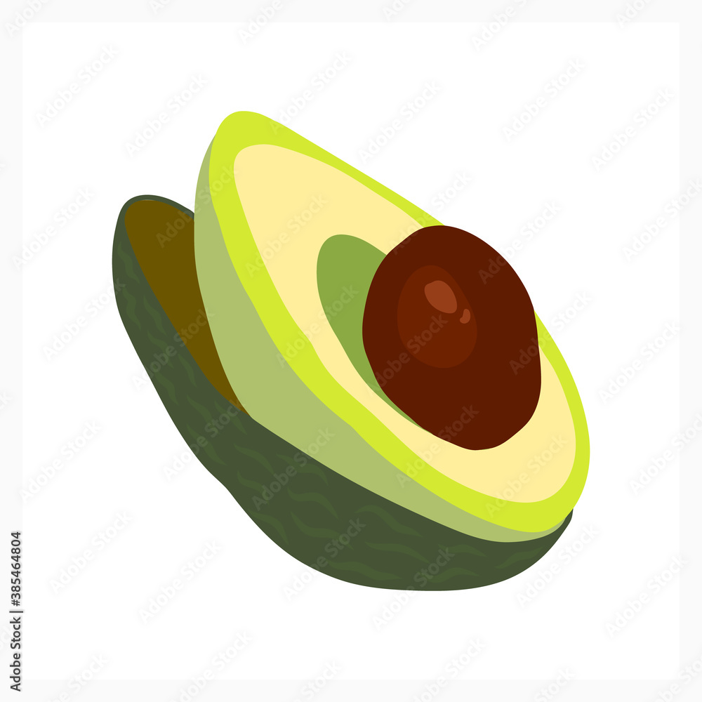 Avocado icon isolated on white. Food flat design. Vector stock illustration. EPS 10 Avocado icon isolated on white. Food flat design. Vector stock illustration. EPS 10