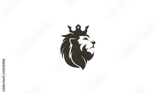 Creative Vector Illustration Logo Design. Luxury Lion King Concept.