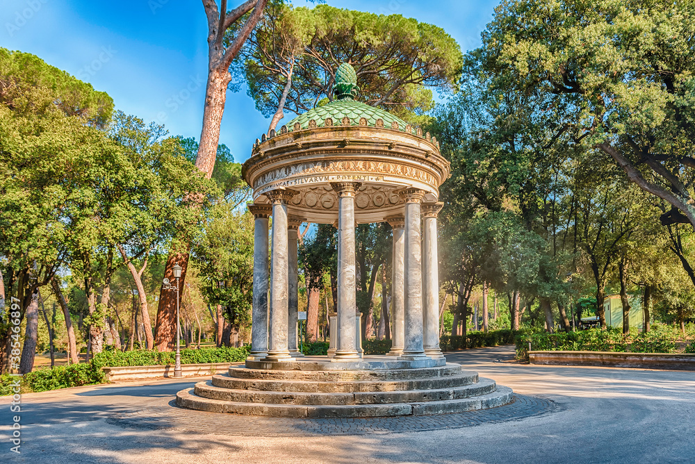 Diana Temple, classical monument located inside Villa Borghese, Rome, Italy