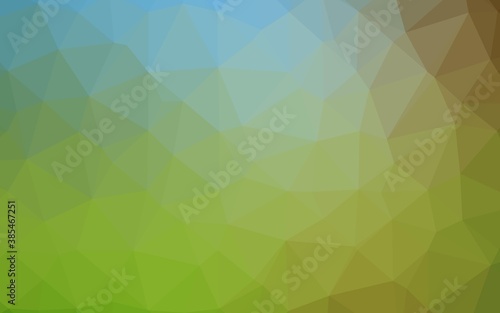 Light Blue, Green vector abstract polygonal texture.