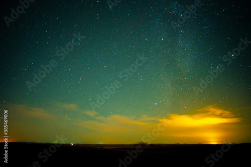 Beautiful textured night sky with stars and milky way