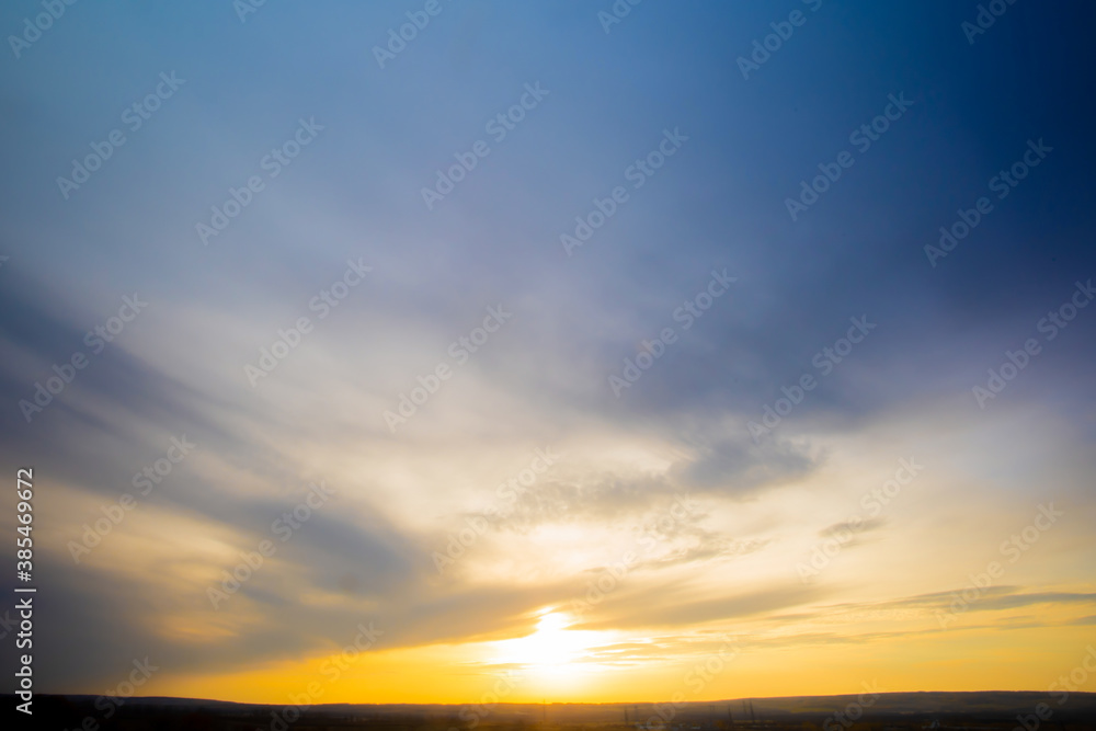 Beautiful textured sky with clouds at sunset Beautiful textured sky with clouds at sunset