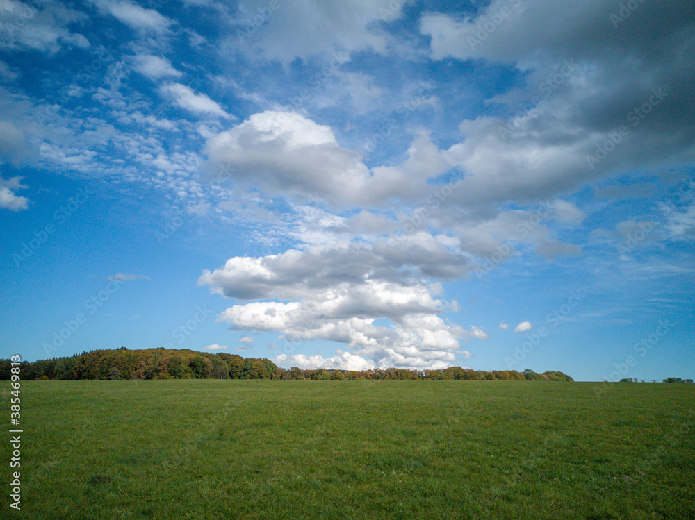 field and blue sky