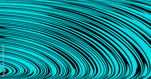 Render with abstract swirling blue stripes background
