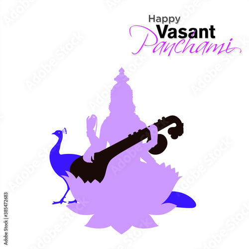 Happy Vasant Panchami Banner - Indian Festival - Illustration