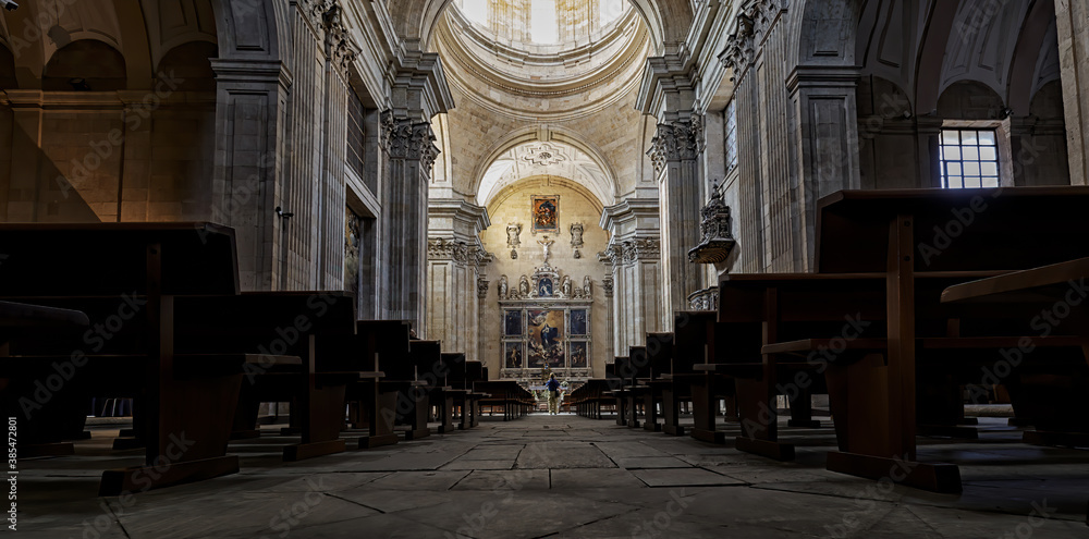 Convent church of the Agustinas Recoletas. Incredible view of the Catholic church of the Immaculate Conception.  Salamanca, Spain