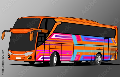 illustration of a livery bus 