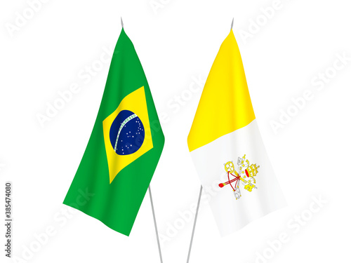 Brazil and Vatican flags