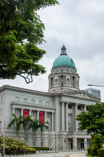 Singapore Oct 14th 2020: the dome of national gallery Singapore from old Supreme Court Building. An art museum located in the Downtown Core district of Singapore.
