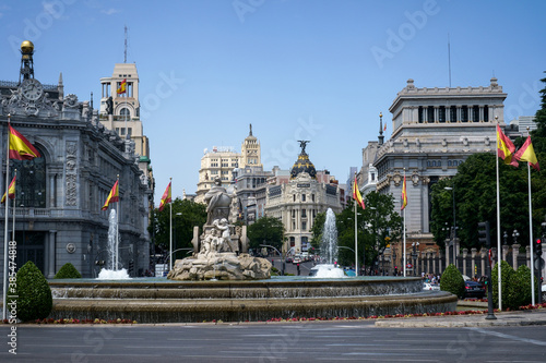 Plaza Cibeles Con el banco de españa 