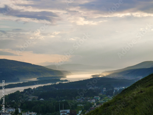 sunset in the mountains