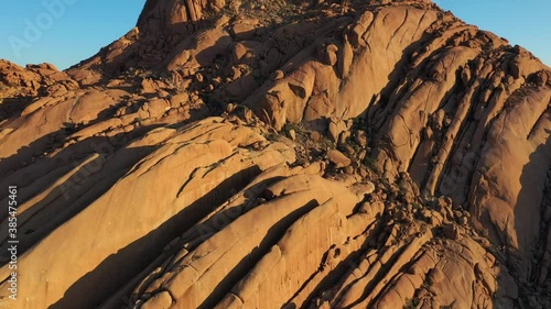 Travel in Namibia, namibia's famous Spitzkoppe mountain landscape, a famous tourist destination in Africa.