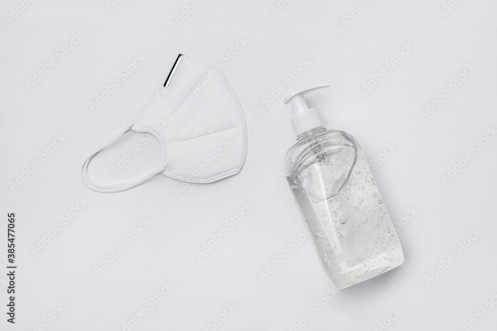 Medical Face Mask And Hand Sanitiser Bottle Medical Face Mask And Hand Sanitiser Bottle
