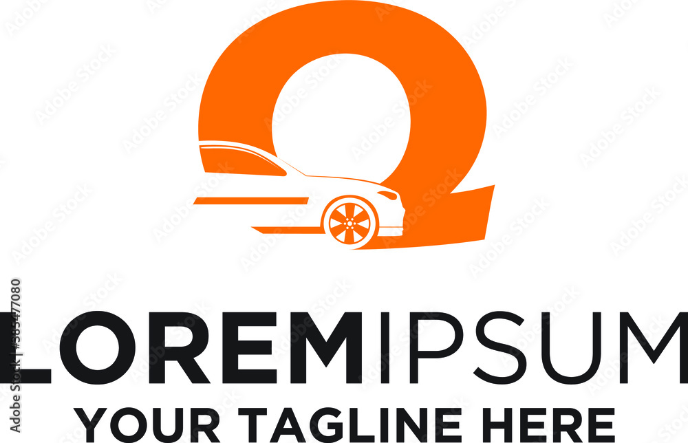 Obraz premium Letter Q Automotive Car Logo