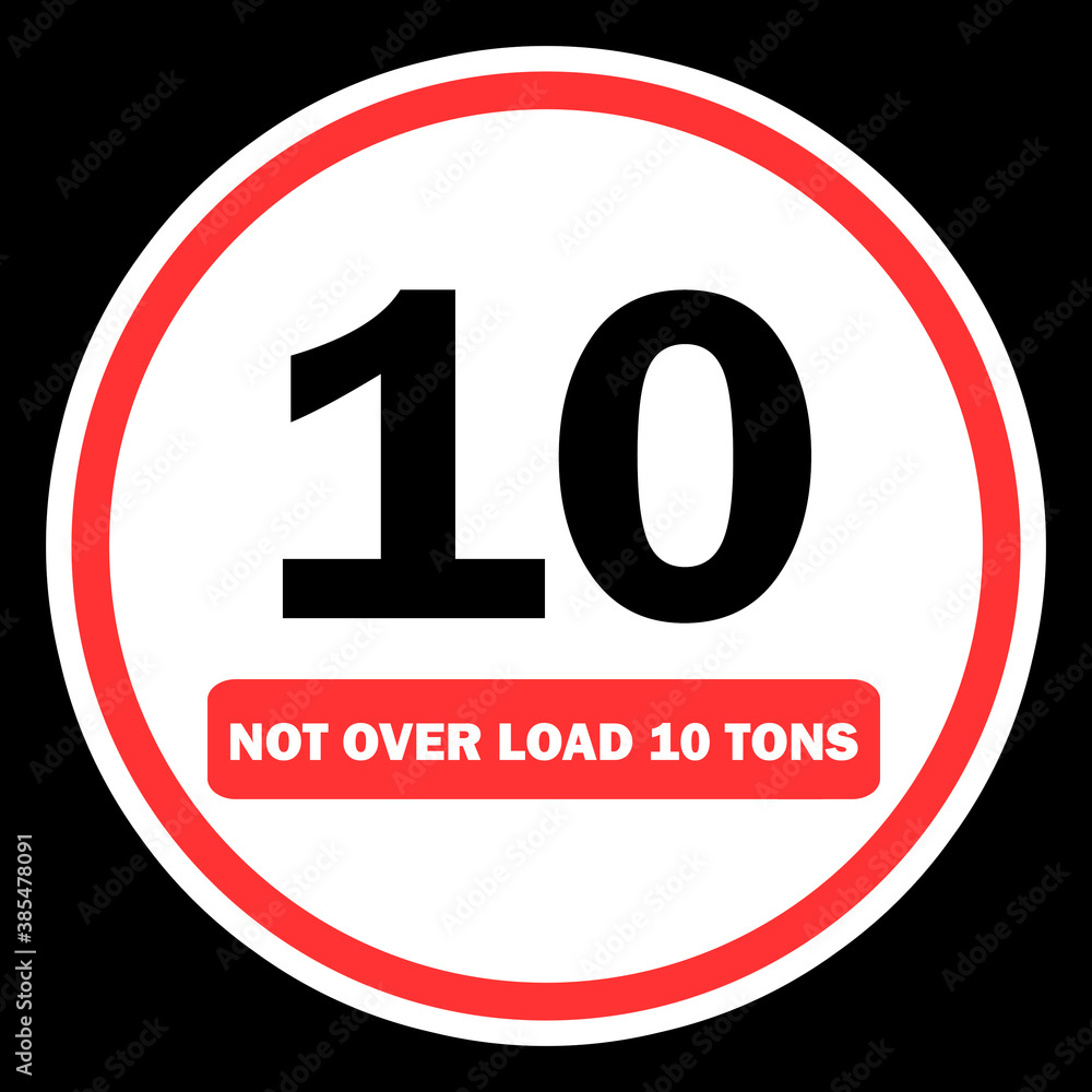 Truck weight control zone symbol. Truck weight control zone symbol.