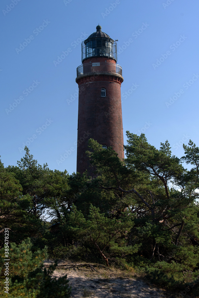 Lighthouse on Darsser Ort in Germany Lighthouse on Darsser Ort in Germany