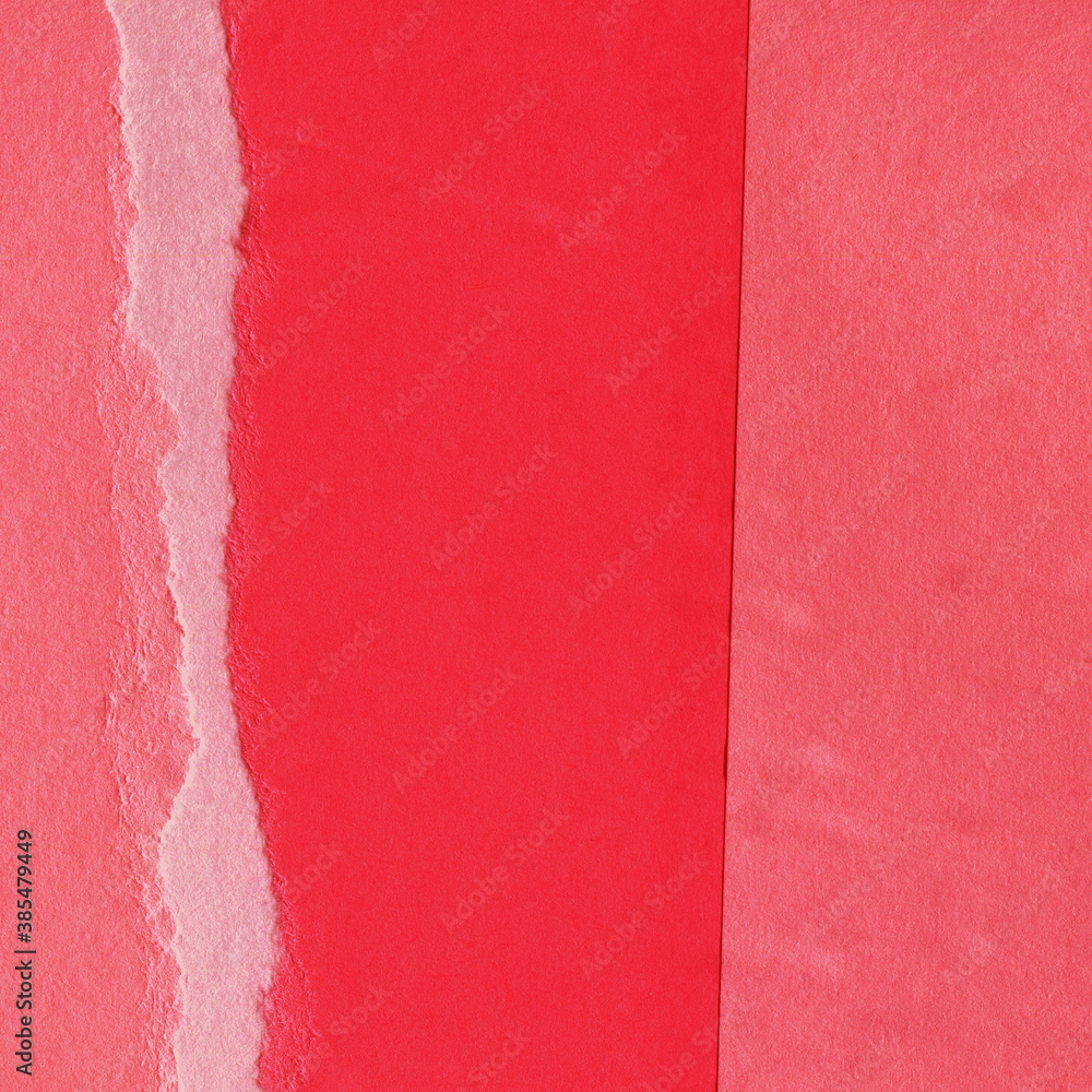 Fototapeta premium Red vintage and old looking crumpled paper background. Retro cardboard texture. Grunge paper for drawing. Ancient book page. Present wrapping.