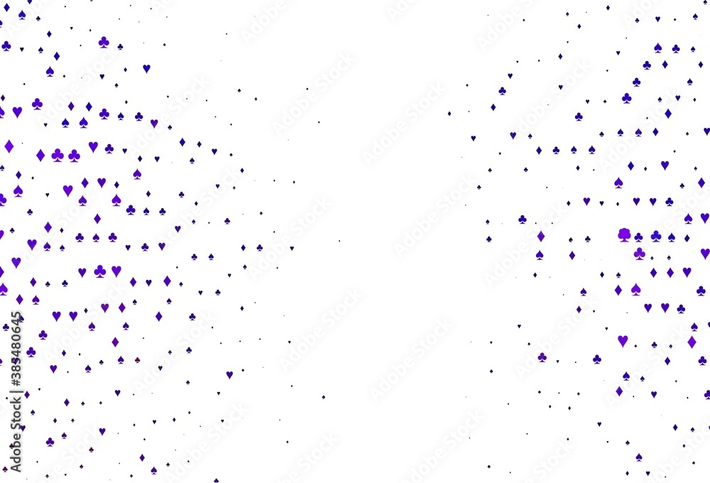 Light Purple vector background with cards signs. Light Purple vector background with cards signs.