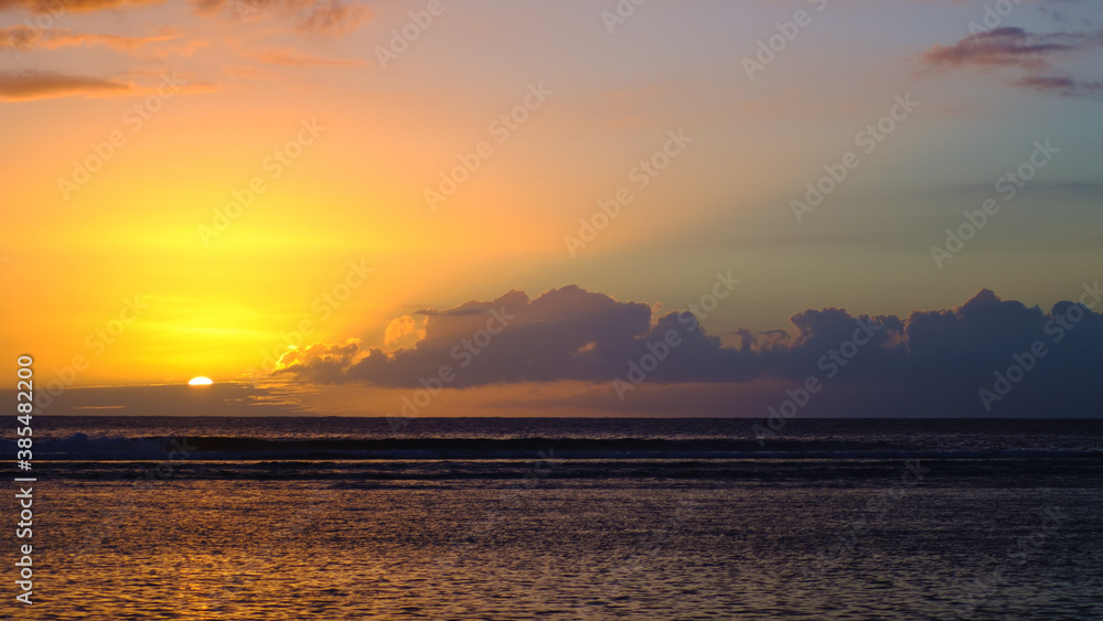 Sunset on the Indian Ocean, at Saint Gilles les Bains