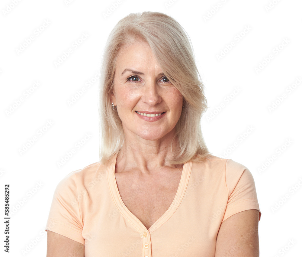 Portrait of a senior woman is smiling. Cheerful old lady Portrait of a senior woman is smiling. Cheerful old lady
