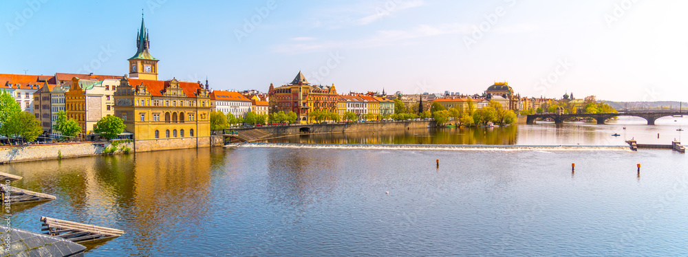 Vltava River and Smetana Embankment