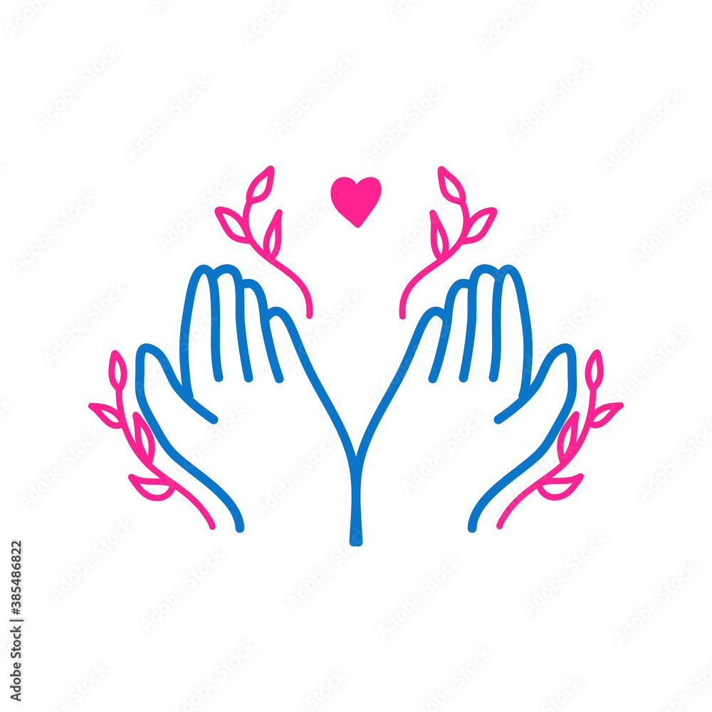 Support and care hand gesture with love. forgiveness or praise concept Support and care hand gesture with love. forgiveness or praise concept