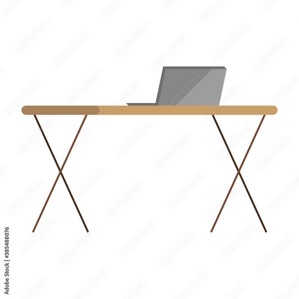 Fototapeta premium laptop on desk vector design