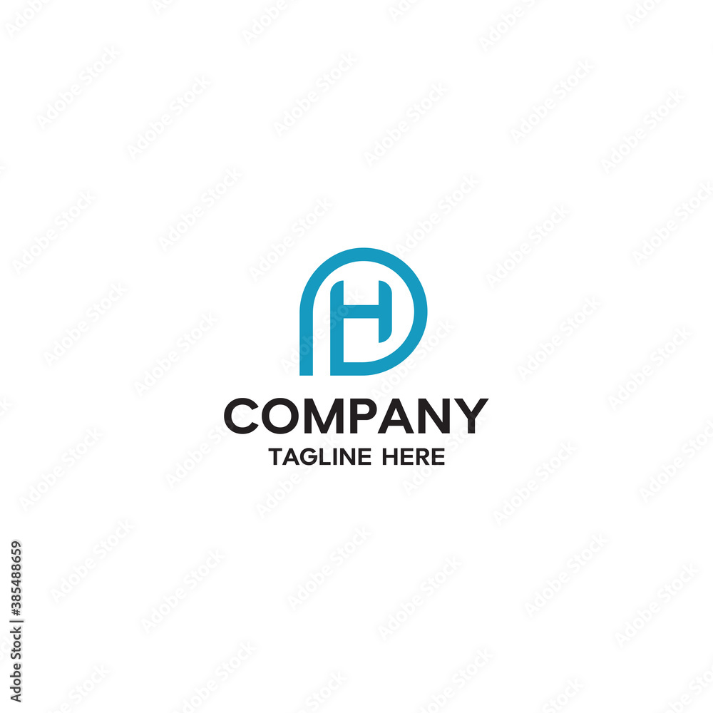 Letter DH logo icon design template vector Letter DH logo icon design template vector