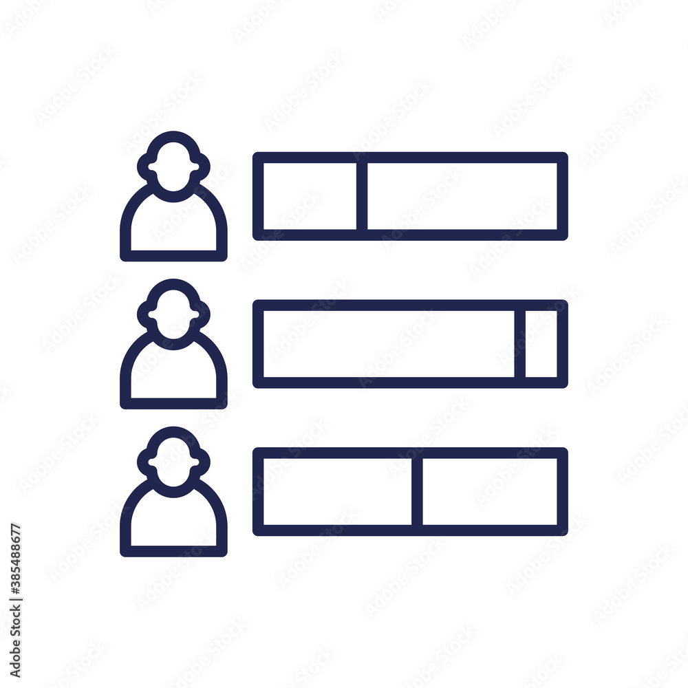 President election progress line style icon vector design President election progress line style icon vector design