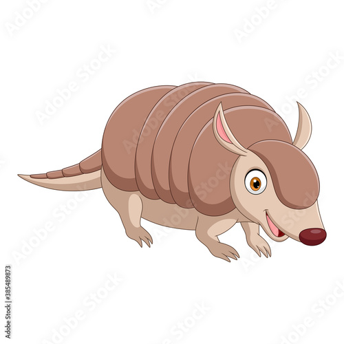 Cartoon happy armadillo