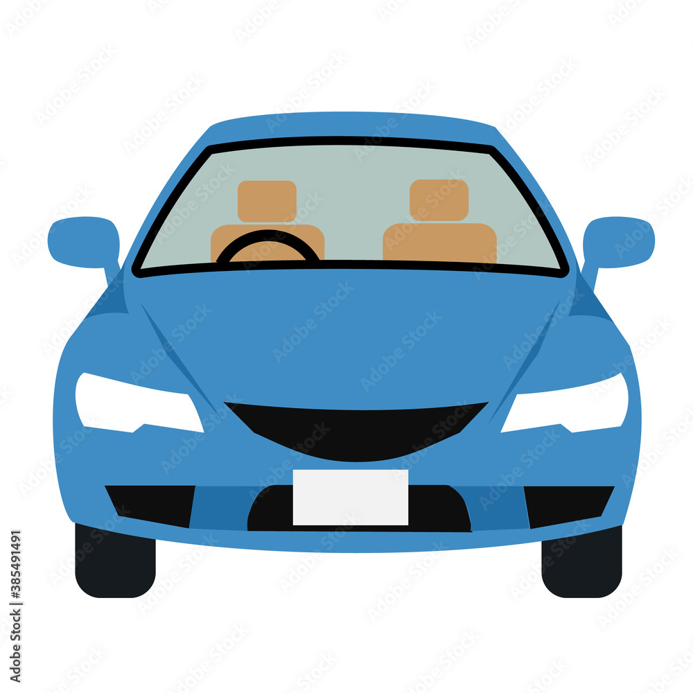 Obraz premium 青い乗用車